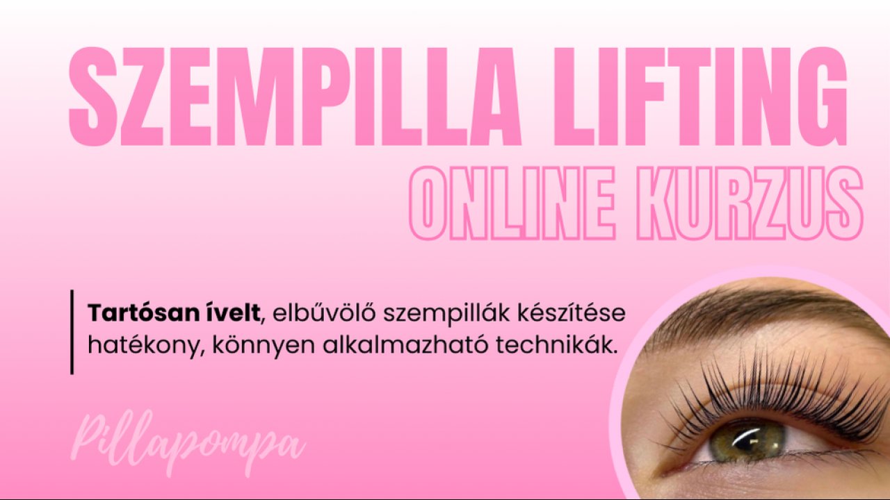 Szempilla lifting online képzés